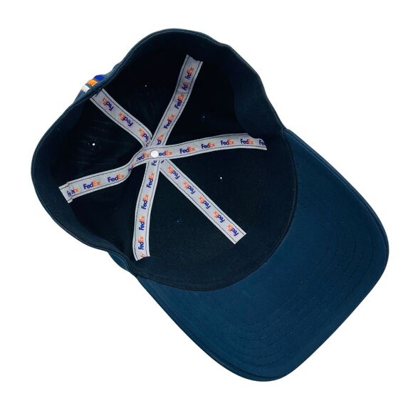 FEDEX Employee Fitted Hat Cap 7.5” Approx. Size Navy Blue - Picture 5 of 5